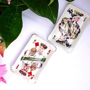 Vtg Card Ashtrays